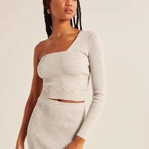 A&F asymmetric one shoulder top